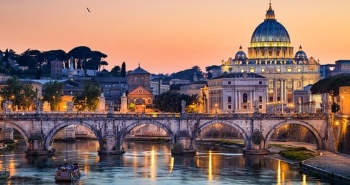 The Tiber River and Vatican City