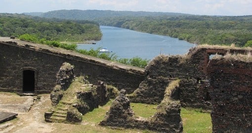 Panama, Chagres river, San Lorenzo castle Spanish ruins