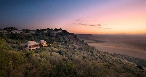 Located on the rim of Africa's Great Rift Valley, Angama Mara overlooks the Masai Mara