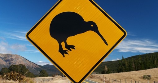 Kiwi roadsign in New Zealand