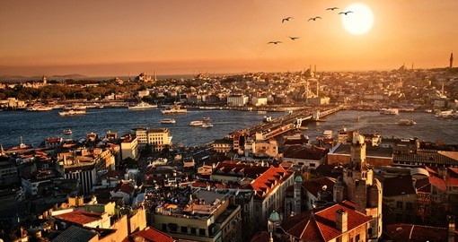 Sunset panorama of Istanbul
