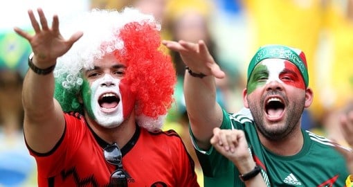 Mexican fans celebrating