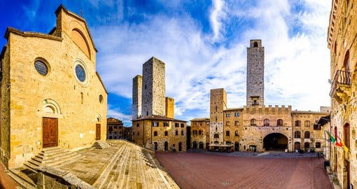 San Gimignano , the "City Of Beautiful Towers" once had 72 tower-houses