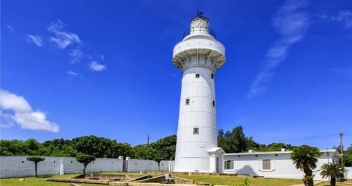 Wander around the grounds of the Eluanbi Lighthouse in Kenting during your Trips to Taiwan.