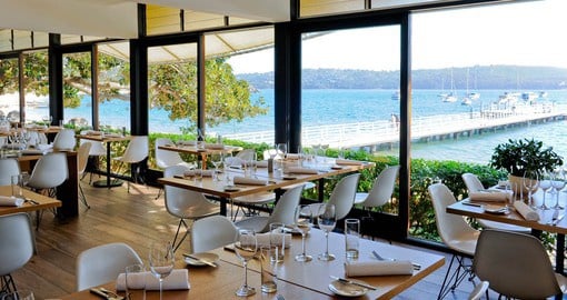 Enjoy lunch at one of Sydney's harbourside restaurants on your Australia Vacation