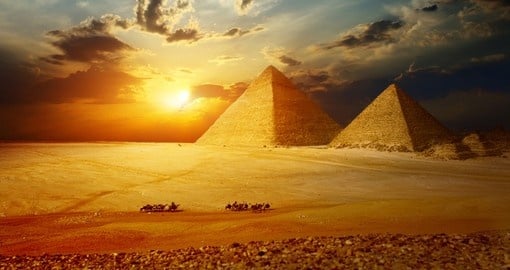The great pyramids in the Giza valley will be the highlight of your Egypt vacation