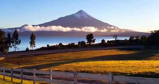 You will see the Osorno Volcano and Llanquihue Lake during your vacation in Chile