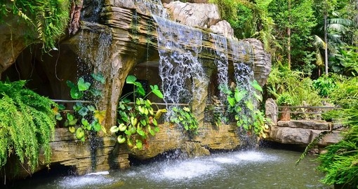 A waterfall in Malacca's Botanical Gardens