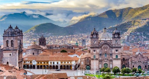 Your Peru Vacation begins in Cusco, and the beautiful Plaza de Armas
