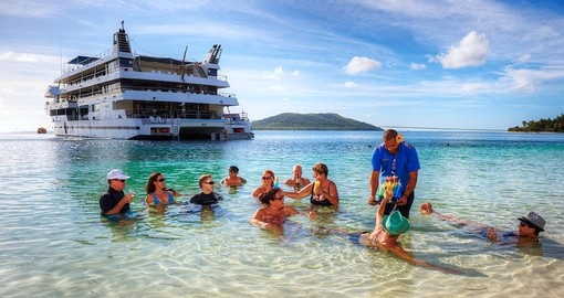 Have fun with your family at the Blue Lagoon Wanderer during your Fiji vacations.
