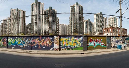 Examples of Street Art in Shanghai's famous M50 Art district