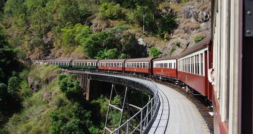 Travel on the scenic Kuranda train on your Australia Vacation