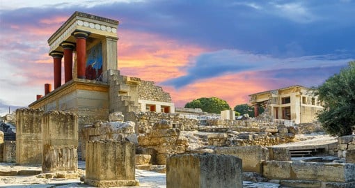Step into a site of Greek mythology at Knossos Palace, said to be home to the labyrinth and Minotaur