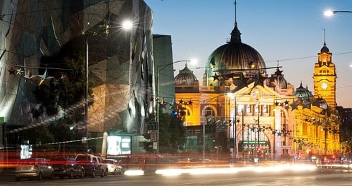 Flinders Station as seen from Flinders Street is a must visit on all Australia vacations.