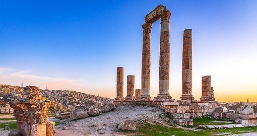 The Temple of Hercules sits on Amman's Citadel