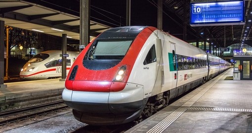 Swiss tilting high-speed train in Basel, Switzerland