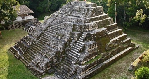An ancient Mayan pyramid