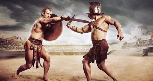 Gladiators fighting