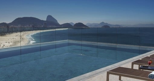 Hide away from the party by your roof top pool on your Trip to Brazil