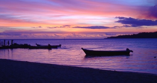 Experience amazing Fijian sunset on your next Fiji vacations.