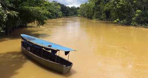 The Tiputini River in the Ecuadorian amazon