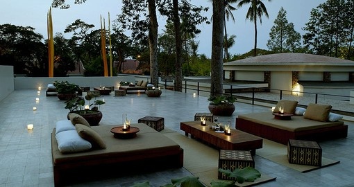 Lounge on the gorgeous rooftop terrace on your Cambodia Vacation