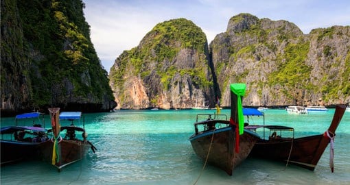 Take time on your Thai vacation to visit picturesque Maya Bay on Phi Phi Island