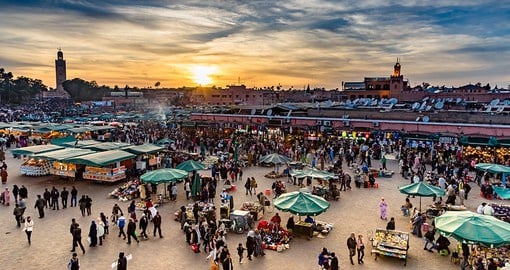Jemaa el-Fnaa is the main square and market place in Marrakesh's old city