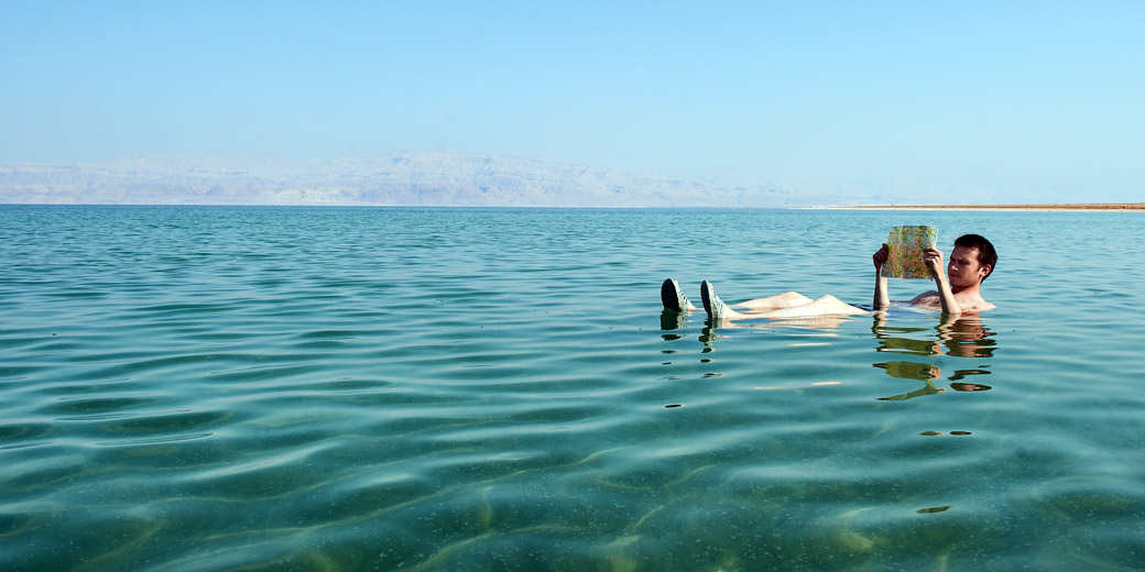 floating in Dead Sea