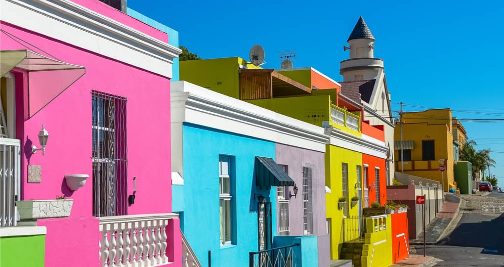 Colourful homes of Bo-Kaap, Cape Town.