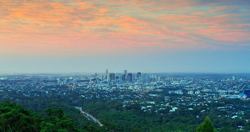 View of Brisbane from Mt Coot-tha Lookout