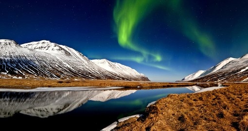 Caption Northern Lights over Iceland
