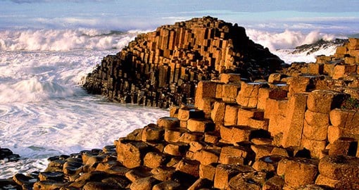 The result of an ancient volcanic eruption, The Giants Causeway is listed as a World Heritage site