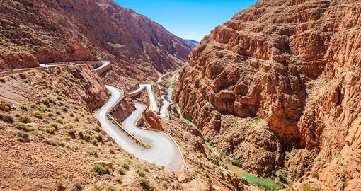 Drive deep into the Dades Gorge to explore the endless roads carved from the Dades River