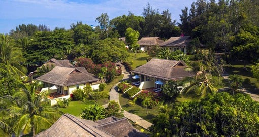 Victoria Phan Thiet Beach Resort is built in the style of a traditional Vietnamese country house