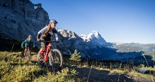 Biking in the Swiss Alps