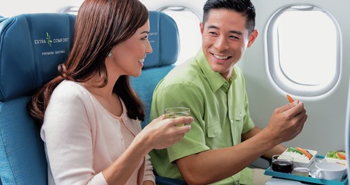 Hawaiian Airlines spacious wide-body cabins give you plenty of room to make yourself comfortable on your next vacations