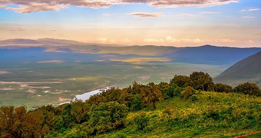 Experience incredible view of sunset in Ngorongoro Crater site during your next trip to Tanzania.