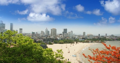 The city of Mumbai as seen from the beach