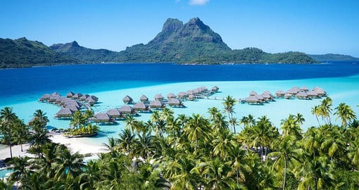 Enjoy the Scenic view of Bora Bora, home to the great Mount Otemanu