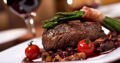 Enjoy fine food on the dinner out in Quito during your stay in Ecuador.