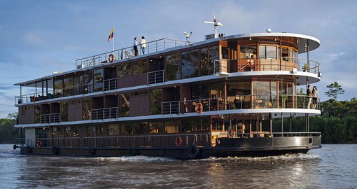 Cruise aboard the MV Manatee as you soak in the sunlight and magnificence of The Amazon