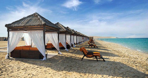 Enjoy Qatar's beaches, stretching along the Persian Gulf