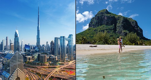 Combine a visit to futuristic Dubai with a stay on Mauritius