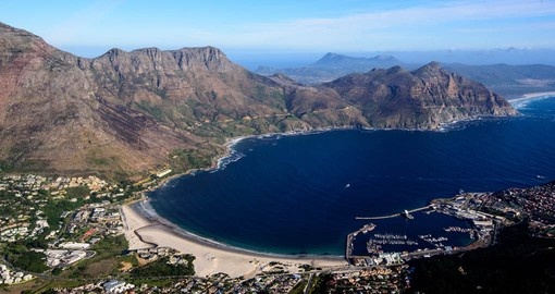 An aerial view of the spectacular Cape Peninsula