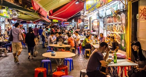 Temple Street is known for its night market