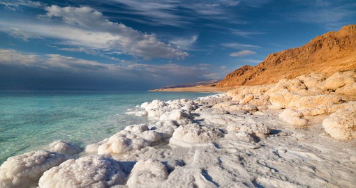 Surrounded by the Negev Desert, the Dead Sea is the lowest point on earth