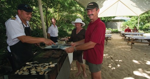 Beach bbq’s will be a highlight of your cruise