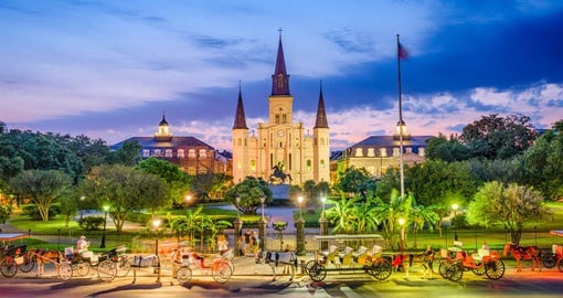 Jackson Square was the site of 1803's Louisiana Purchase