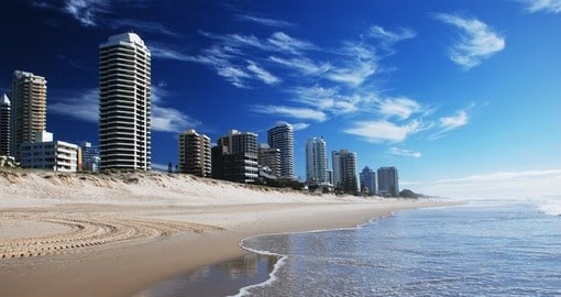 The famous beaches of the Gold Coast
